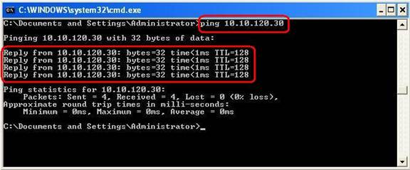 If you receive replies, and they are not from the Brother machine's IP address or indicate "Destination net/host unreachable.