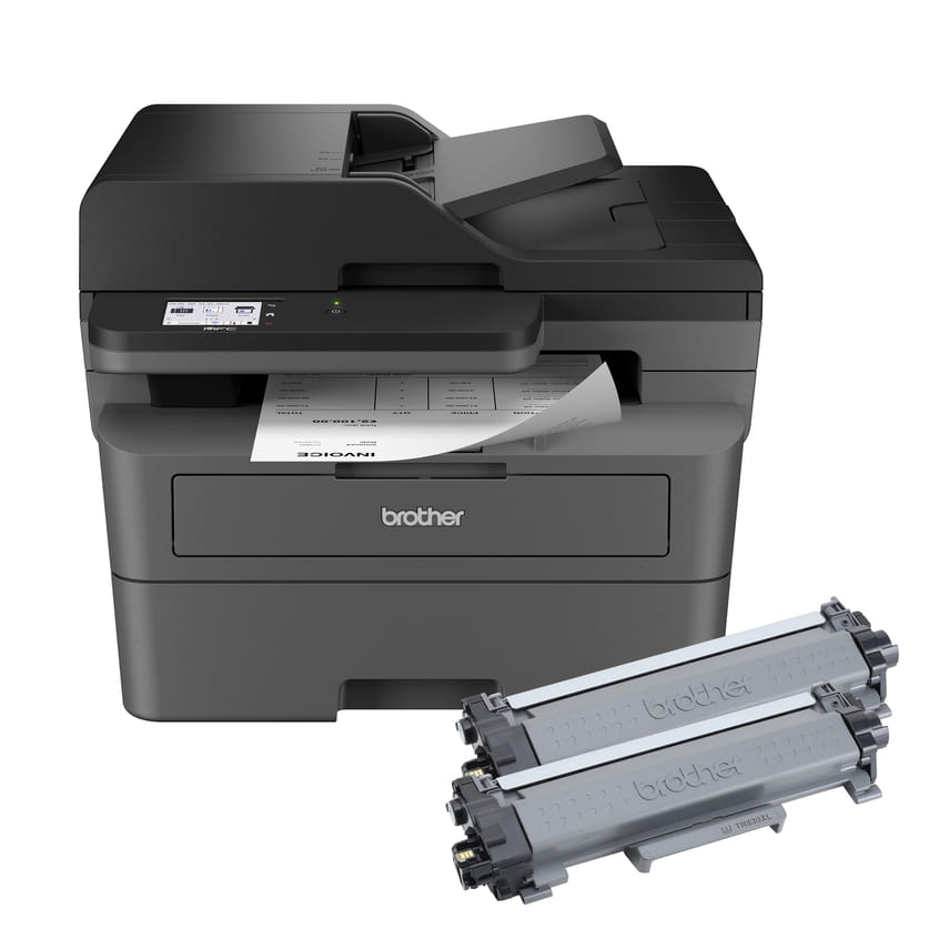 Brother HL-L2395DW Black&White Laser Printer with Print-Scan-Copy,  Wireless, Network Ready & USB, Refresh Subscription Eligible