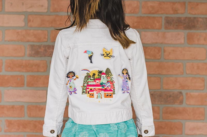 How to embroider a jacket with removable patches