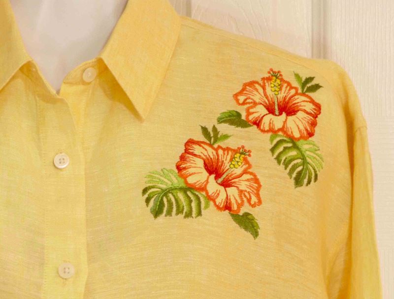 How to embroider a floral blouse