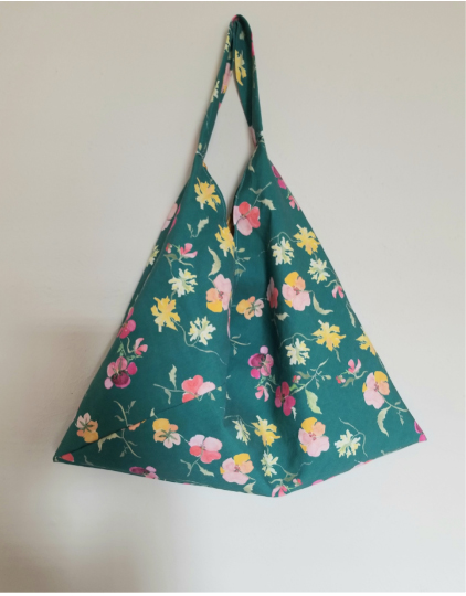 Origami Bento Tote Bag Fabric Triangle Bag Eco Friendly Shopping B