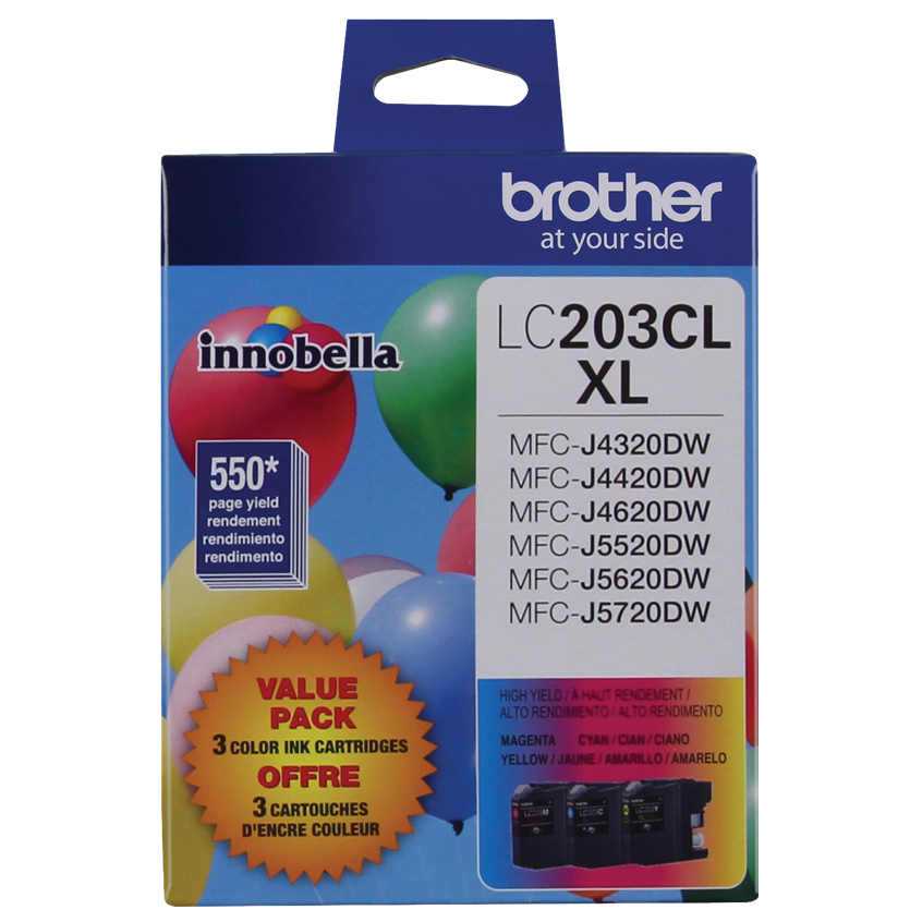 

Brother High-yield Ink, 3 pack color, Yields approx 550 pages/cartridge