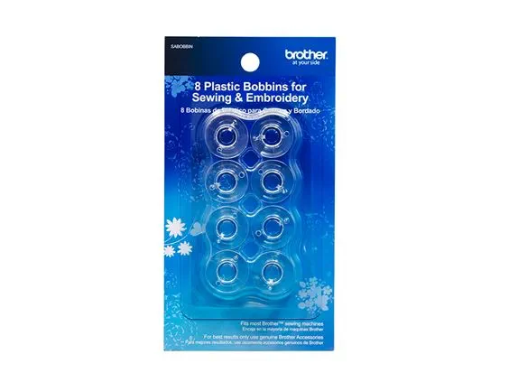 Brother Bobbins With Bobbin Clips (11.5 Size) 10 Pack SABOBCLIP