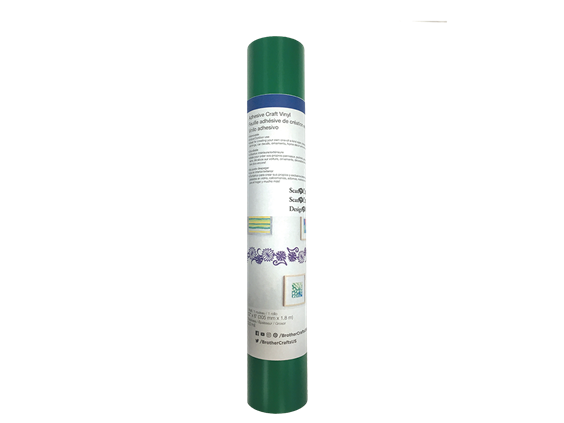 Brother CAVINYLGR 6FT Roll - Green Adhesive Craft Vinyl - Brother