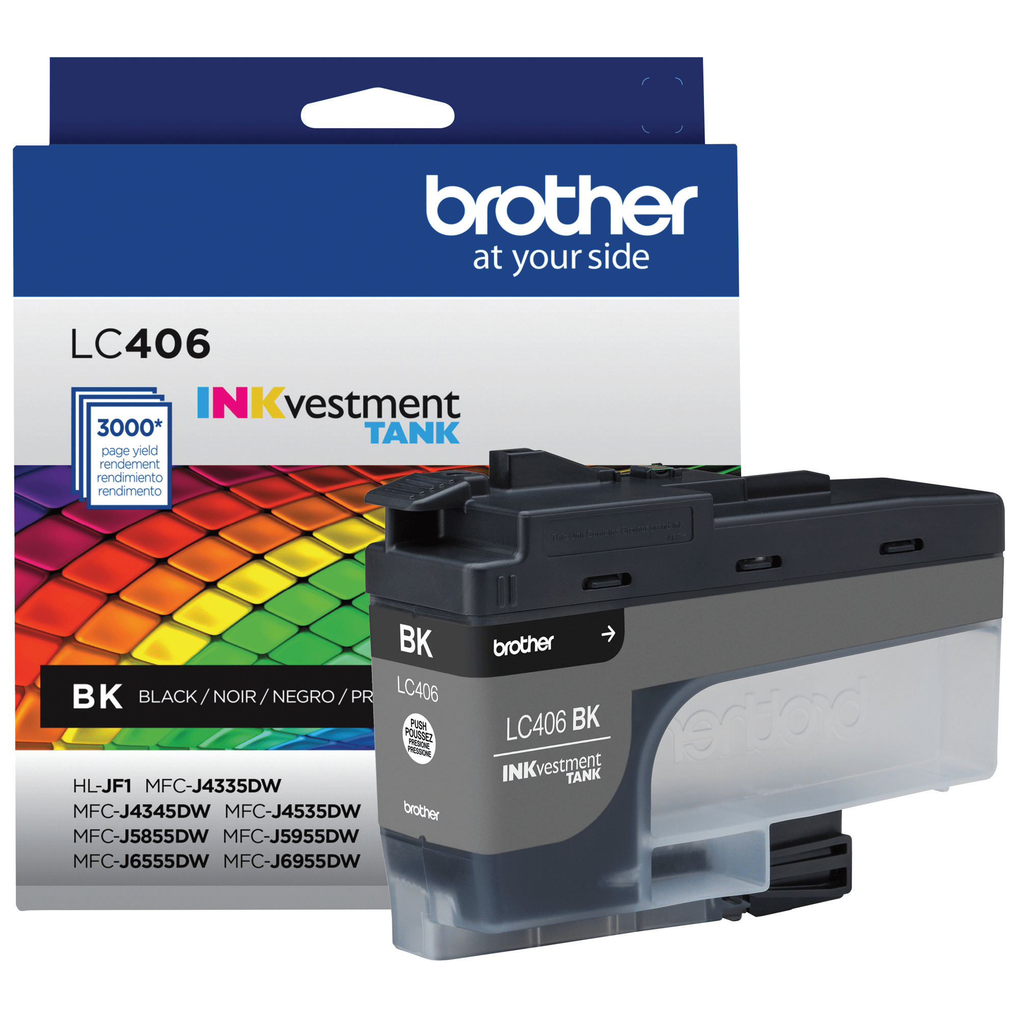

Brother INKvestment Tank Standard-yield Ink, Black, Yields approx 3,000 pages