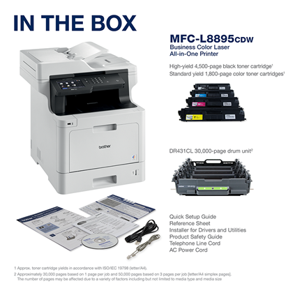 Business Color Laser All-in-One Printer with Duplex Print, Scan and Copy,  Wireless Networking