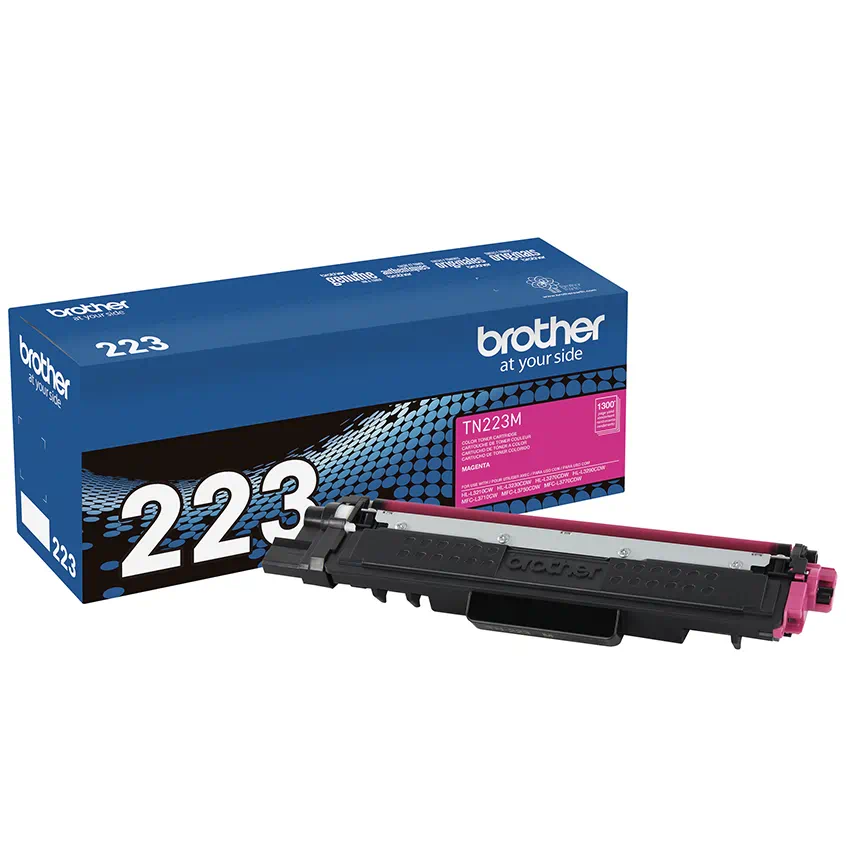 

Brother Standard-yield Toner, Magenta, Yields approx 1,300 pages