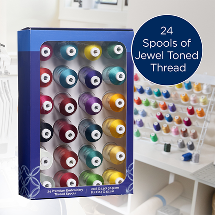 24 PC Thread Set - Jewel Tones