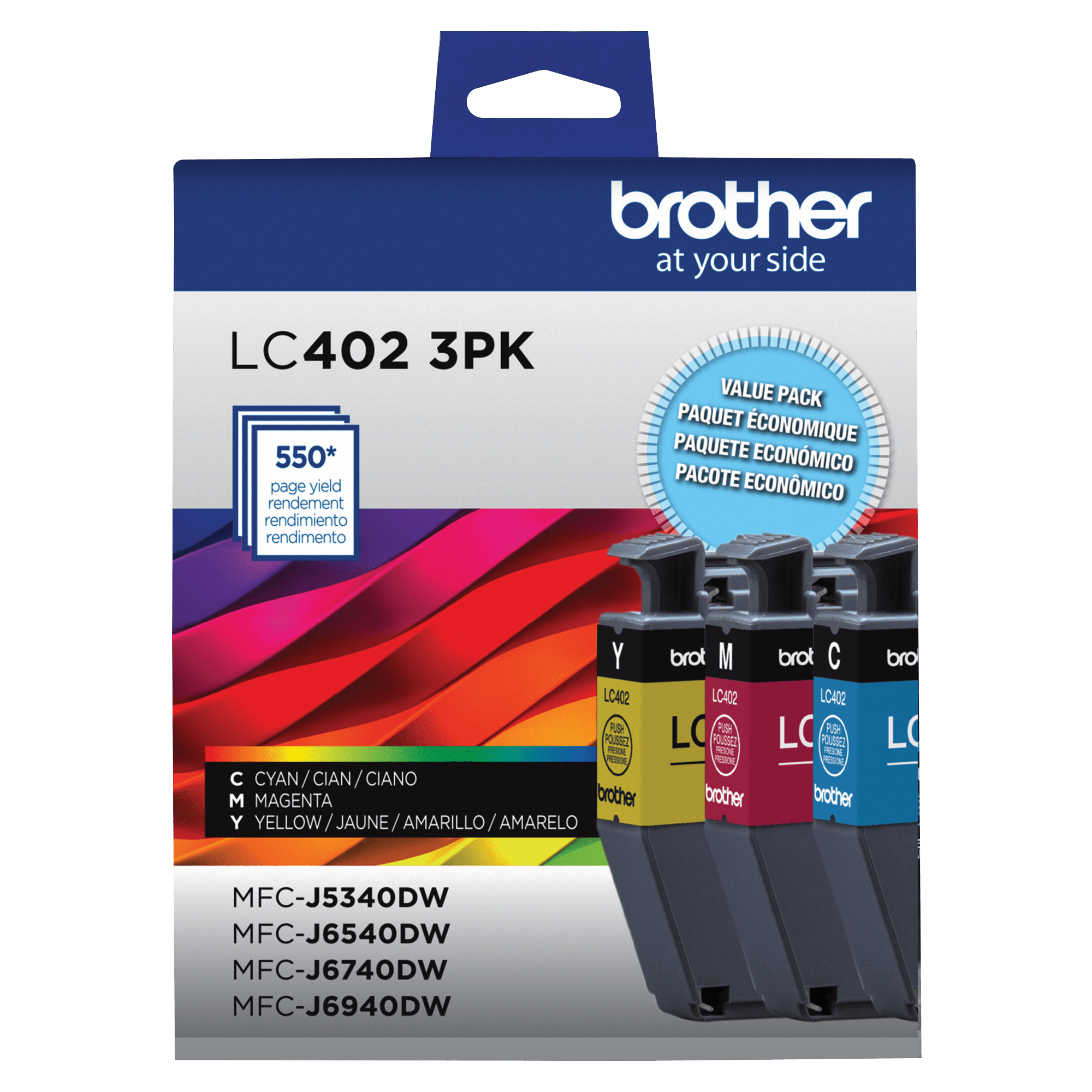 

Brother Standard-yield Ink, 3 Pack Color, Yields approx 550 pages