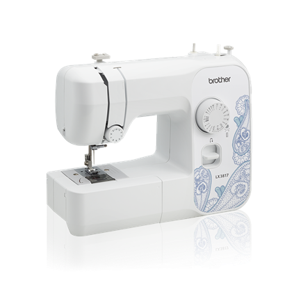 Brother LX3817 17-Stitch Portable Full-Size Sewing Machine, White