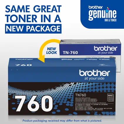 Brother TN760 High-Yield Toner, 3,000 Page-Yield, Black - 3 Pack