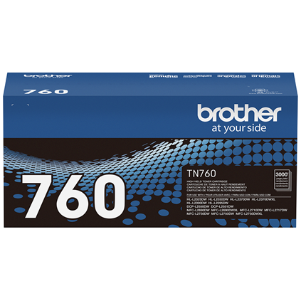 TN760, Brother Genuine Toner - Black