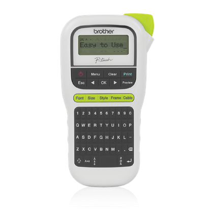 Brother P-Touch, PTH110BP, Portable Label Maker Bonus Bundle (4 Label Tapes  Included) Handheld for Home, Home Office, and on-The-go use