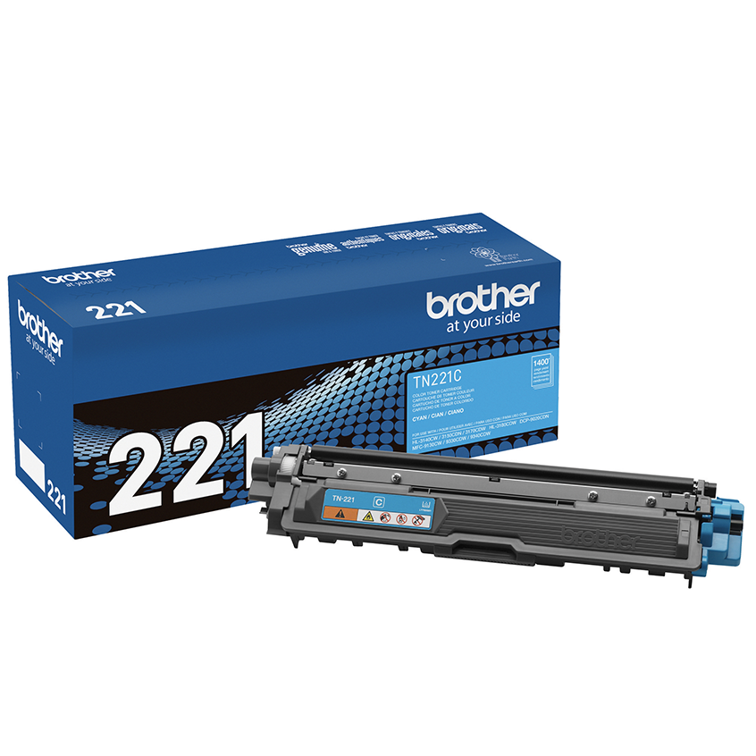 

Brother Standard-yield Toner, Cyan, Yields approx 1,400 pages