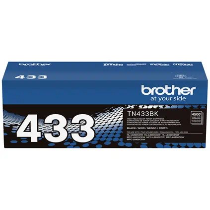 Brother TN433BK, TN433C, TN433M, TN433Y High Yield Black, Cyan, Magenta and  Yellow Toner Cartridge Set