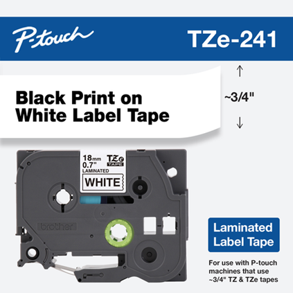 Brother Tze-241 Labeling Tape Cassette Black On White, 18mm x 8m, For meny  usage at Rs 945/piece in Mumbai
