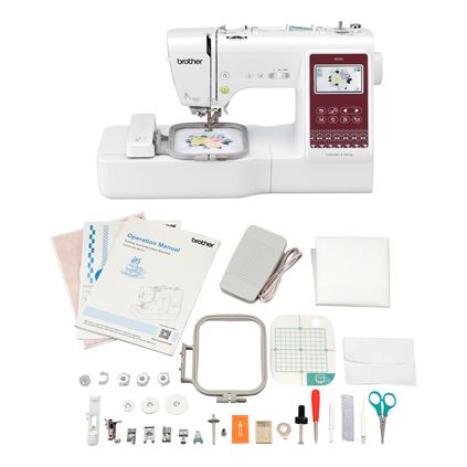  Brother LB5000 Sewing and Embroidery Machine, 80 Built-in  Designs, 103 Built-in Stitches, Computerized, 4 x 4 Hoop Area, 3.7 LCD  Touchscreen Display, 7 Included Feet
