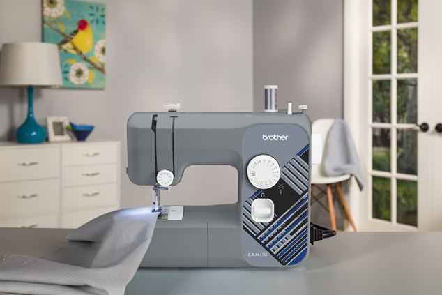 Brother LX3817 17-Stitch Portable Full-Size Sewing Machine, White