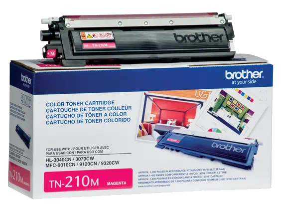 

Brother Standard-yield Toner, Magenta, Yields approx 1,400 pages