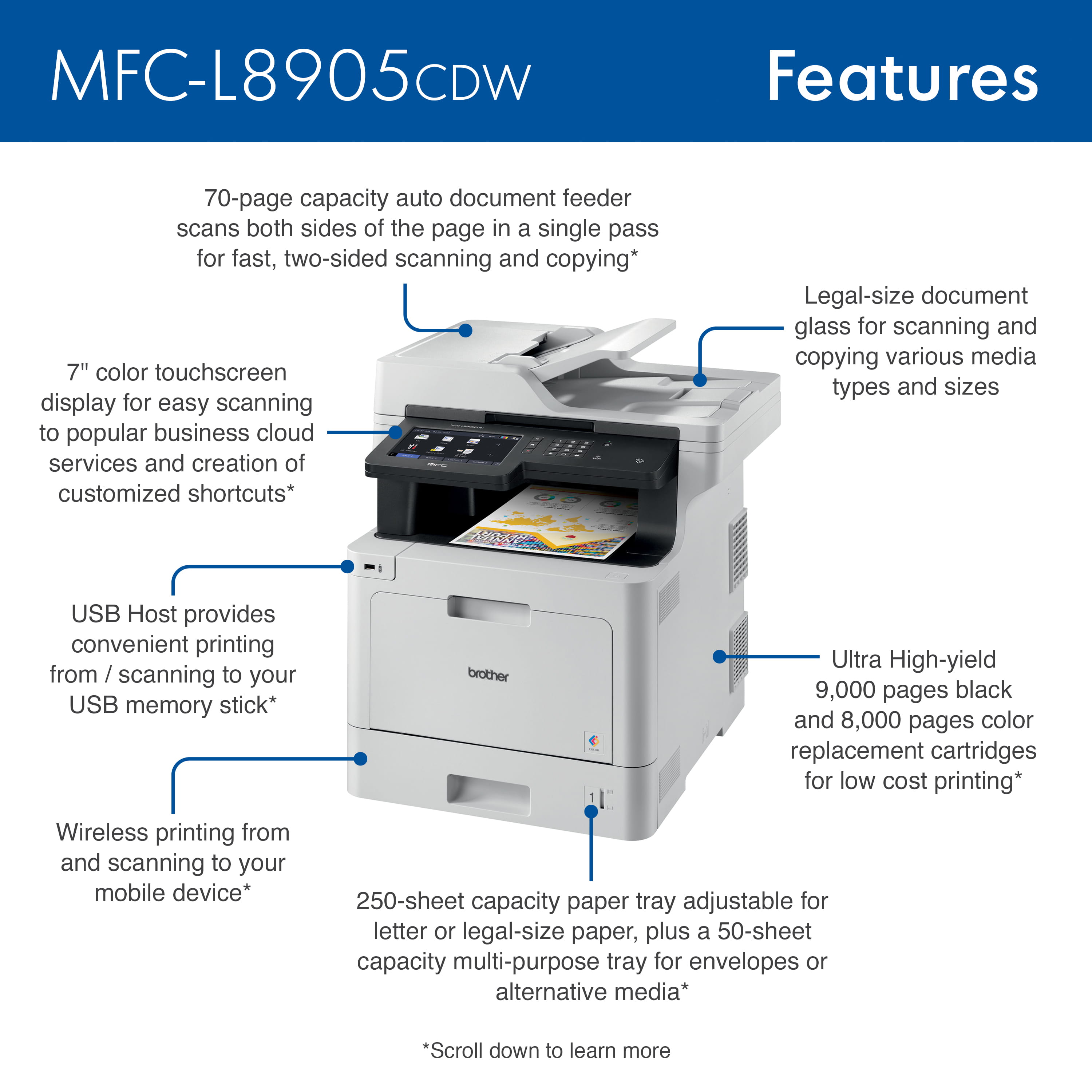 MFC-L8905CDW | PrintersAIOs | PrintersAIOsFaxMachines | By Brother