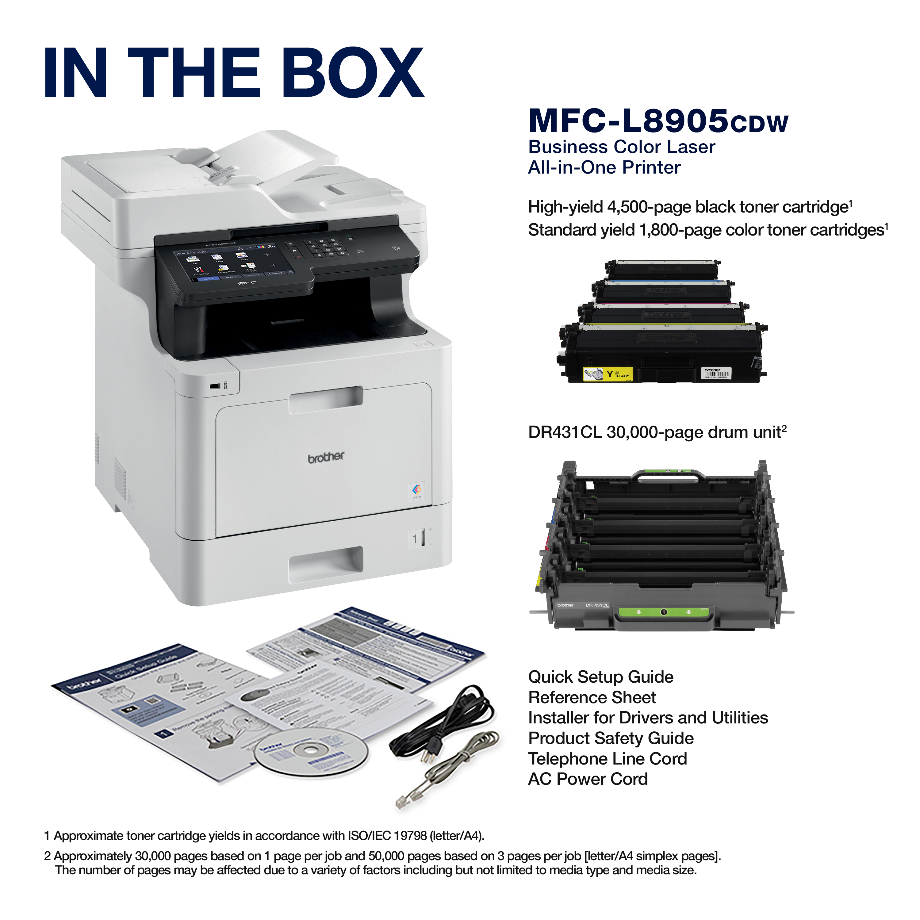 Business Color Laser All-in-One Printer with Low-cost Printing, Duplex  Print, Scan, Copy and Wireless Networking