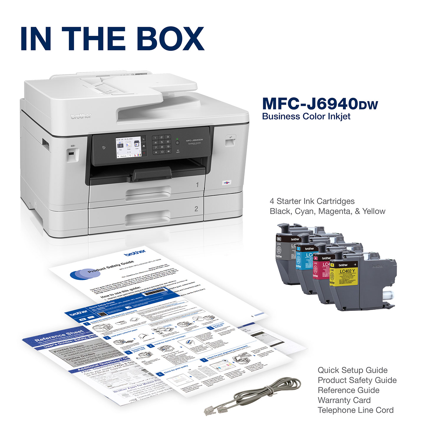Brother MFC-J6940DW Color Inkjet All-in-One Printer with 500-sheet total  paper capacity and the ability to print, scan, copy and fax up to 11”x17