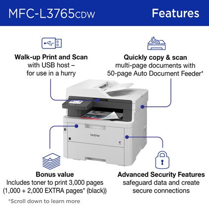 Brother - MFC-L2710DW - Multifonction (impression, copie, scan