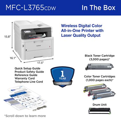 MFC-L3765CDW, PrintersAIOs, PrintersAIOsFaxMachines