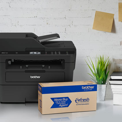 Compact Laser All-in-One Printer with Single-pass Duplex Copy and Scan,  Wireless and NFC, with Refresh Subscription Free Trial