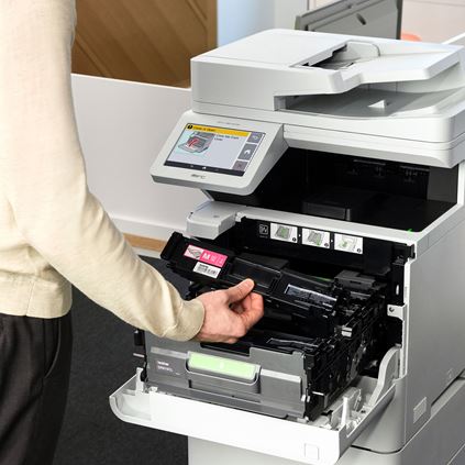 Brother MFC‐L9610CDN Impresora láser a color empresarial todo en uno con  impresión rápida, gran capacidad de papel y funciones de seguridad avanzadas