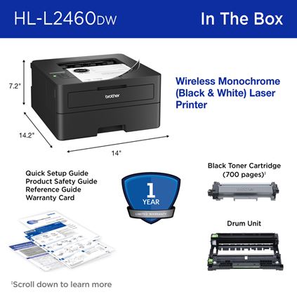 Brother HL-L2400DW Mono Laser Printer HL-L2400DW Mono Laser Printer