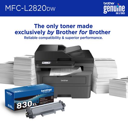 Brother MFC-L2710DW Wireless Monochrome Duplex Laser Printer USB Cable &  Toner