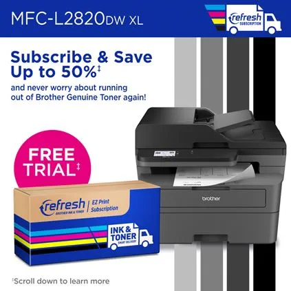 Brother MFC-L2827DWXL A4 All-in-One Mono Laser Printer - All in Box Print  Bundle