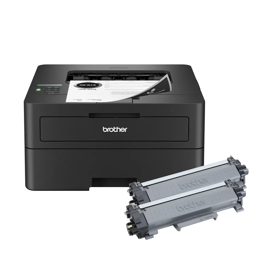 

Brother Wireless HL-L2460DW XL Compact Monochrome Laser Printer, up to 4,200 pages of toner included, Duplex and Mobile Printing