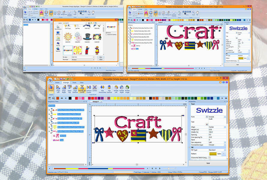 Simply Applique Embroidery Lettering Software  Brother 