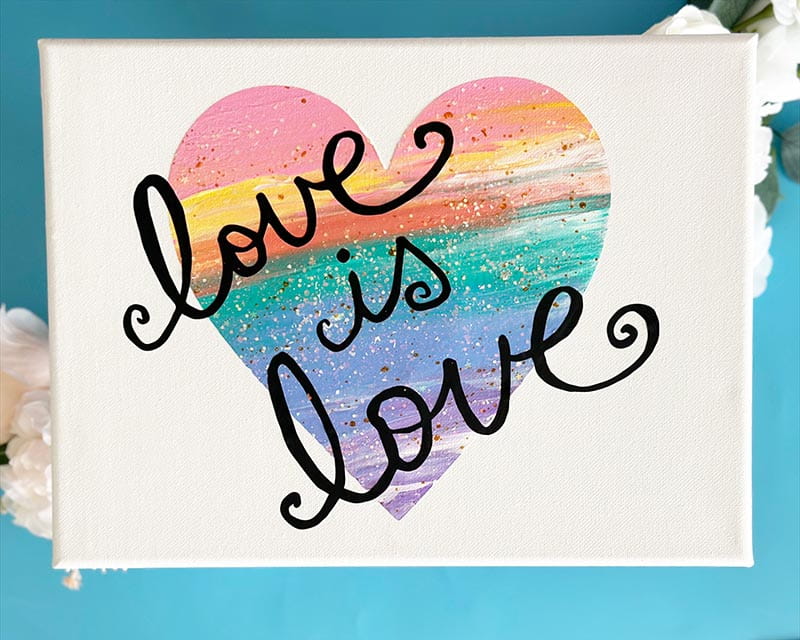 How to make a rainbow Love is Love canvas | Brother