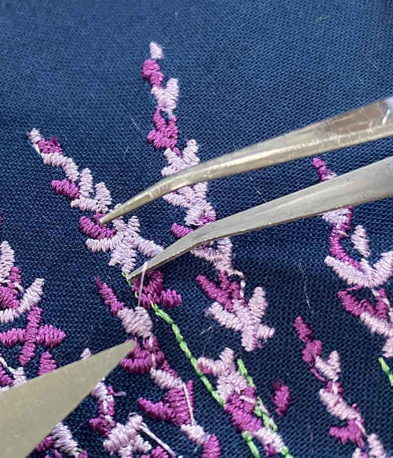 How to trim jump stitches