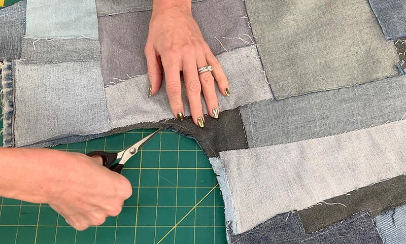 How to sew a patchwork denim hoodie