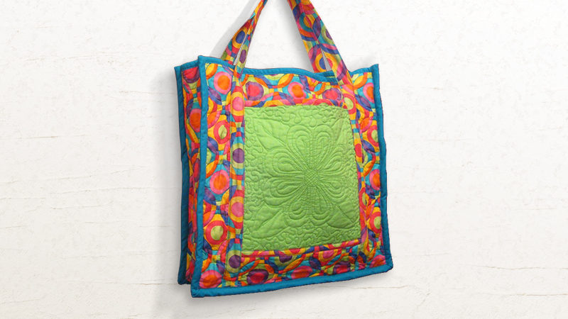 Quilted Tote Bag on The Dream Fabric Frame | Stitching Sewcial