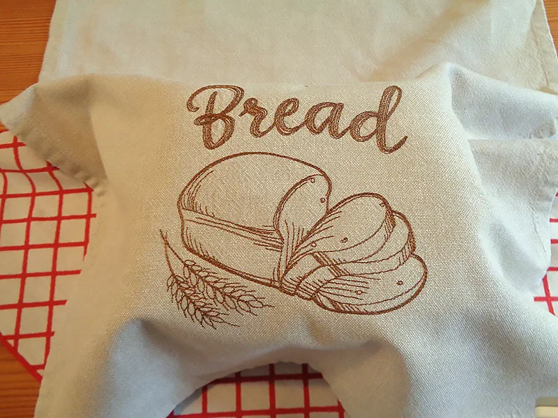 Kitchen Dish Towel with Farmers Market Sign Embroidery Design, Made in the  USA